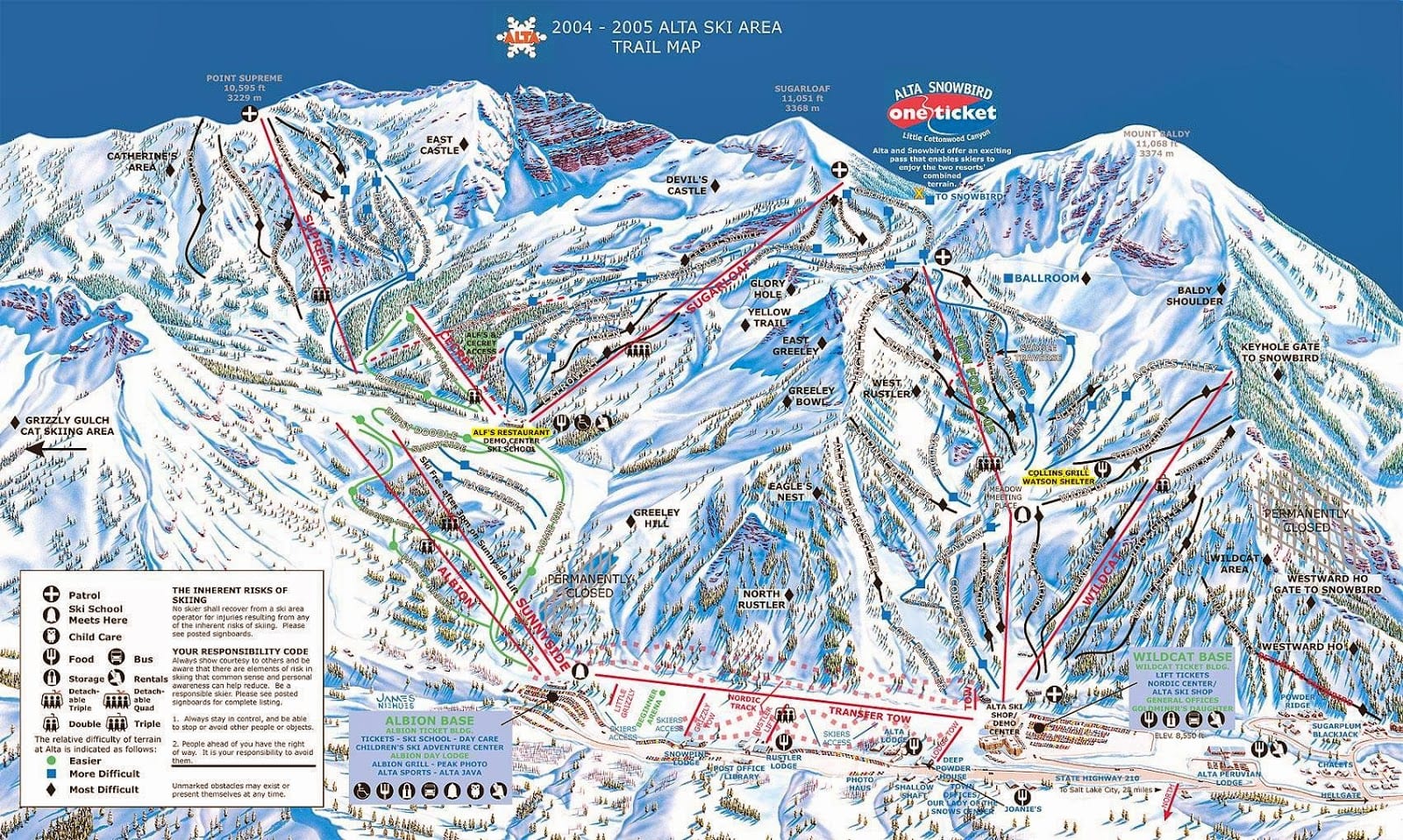 Alta Ski Resort Map Utah