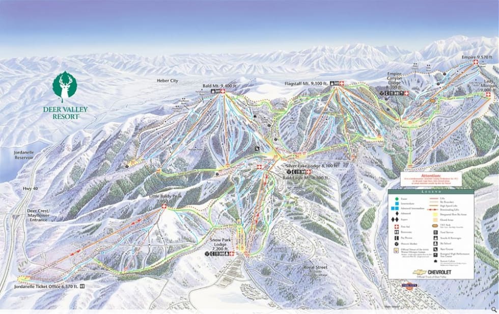 Deer Valley Ski Map
