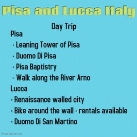 Lucca and Pisa Itinerary
