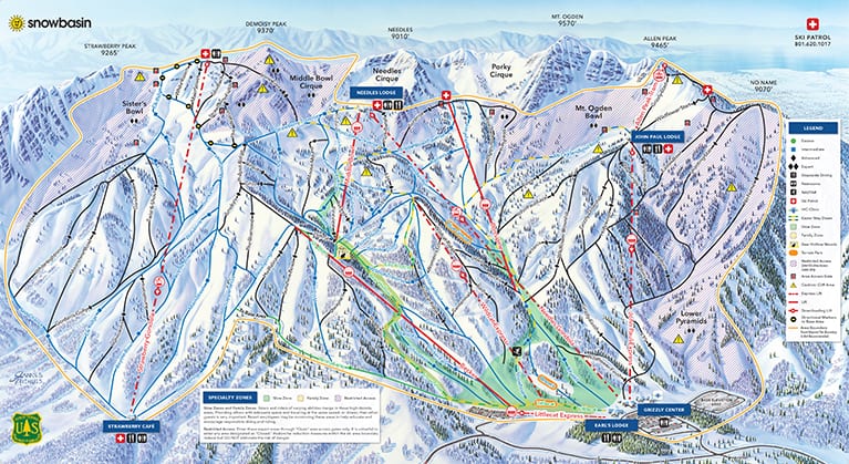 Snow Basin Ski Map