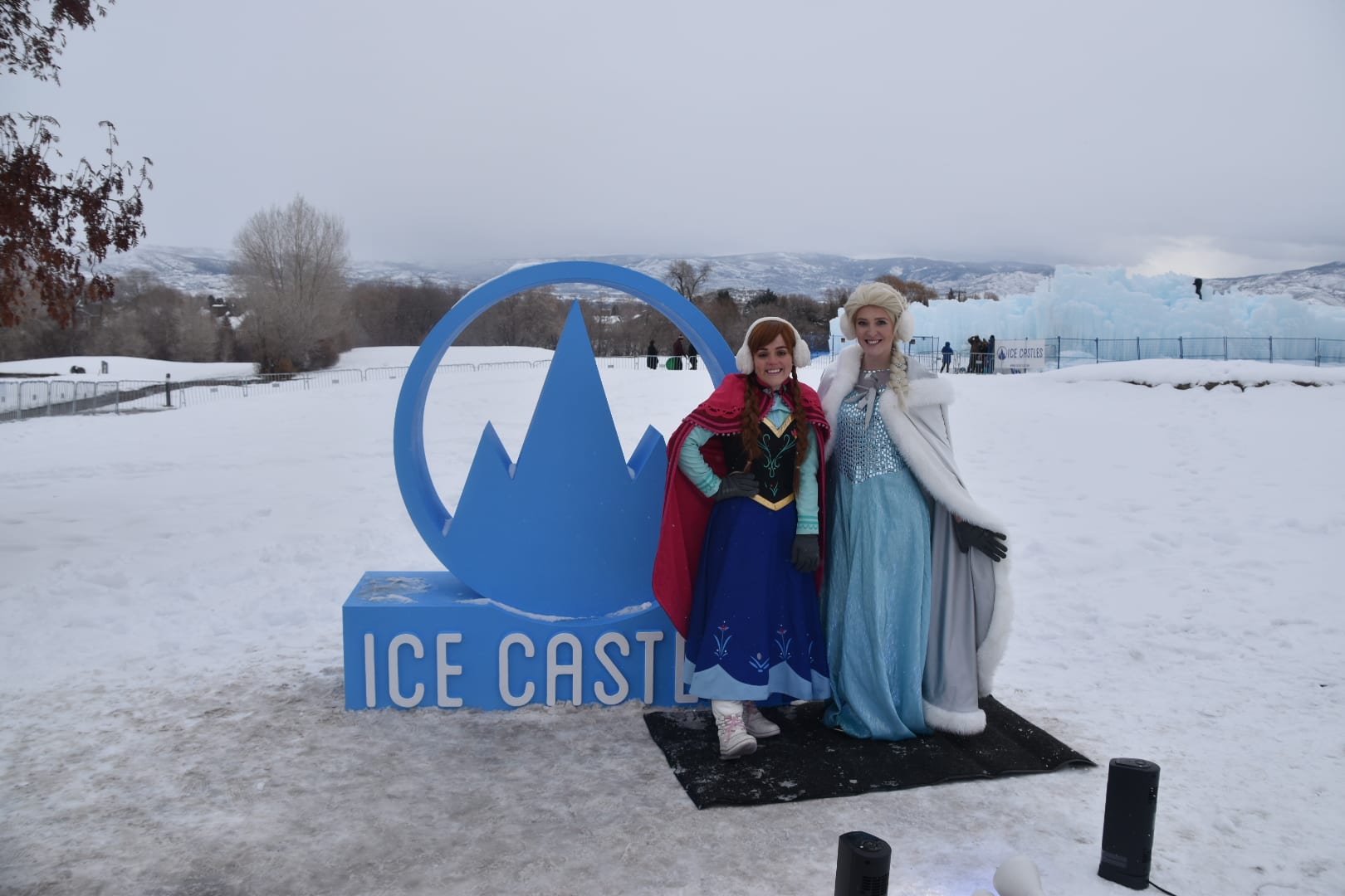 Midway Ice Castle Elsa and Anna