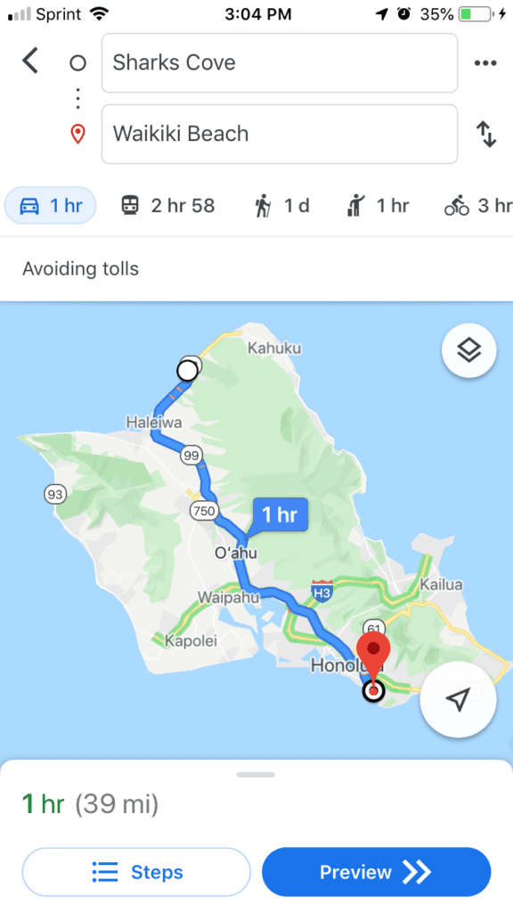 Fastest route to the North shore