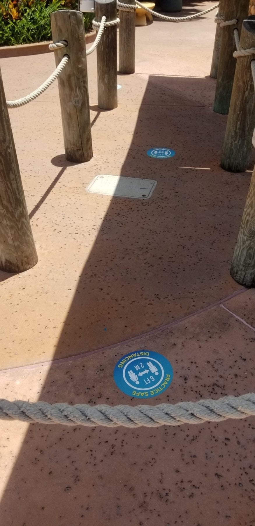 Standing in LIne at Seaworld Aquatica during Covid