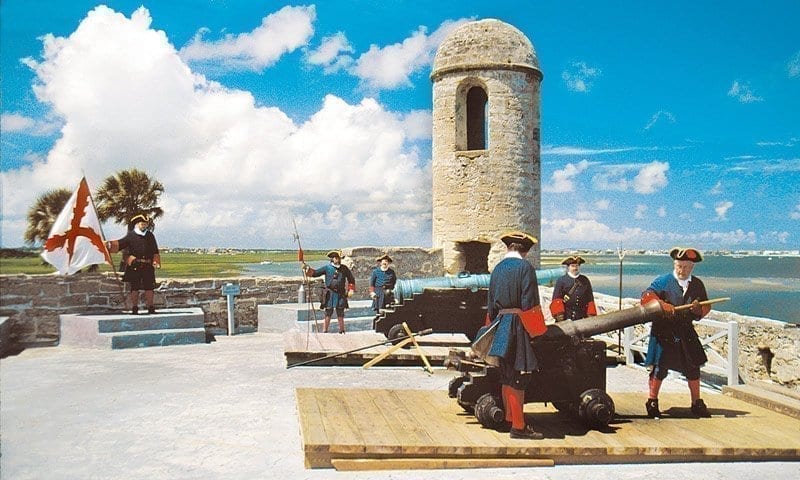Historical sites on the east coast St. Augustine Florida