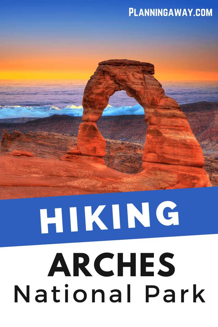 Hiking at Arches National Park Pin for Pinterest