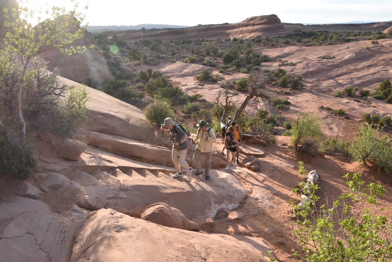 Hiking at Arches National Park - Delicate Arch