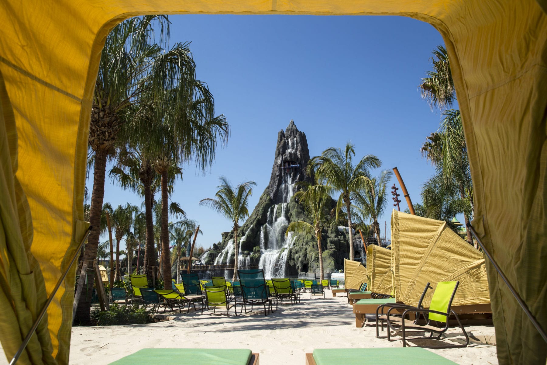 Premium seating and Cabanas at Volcano Bay