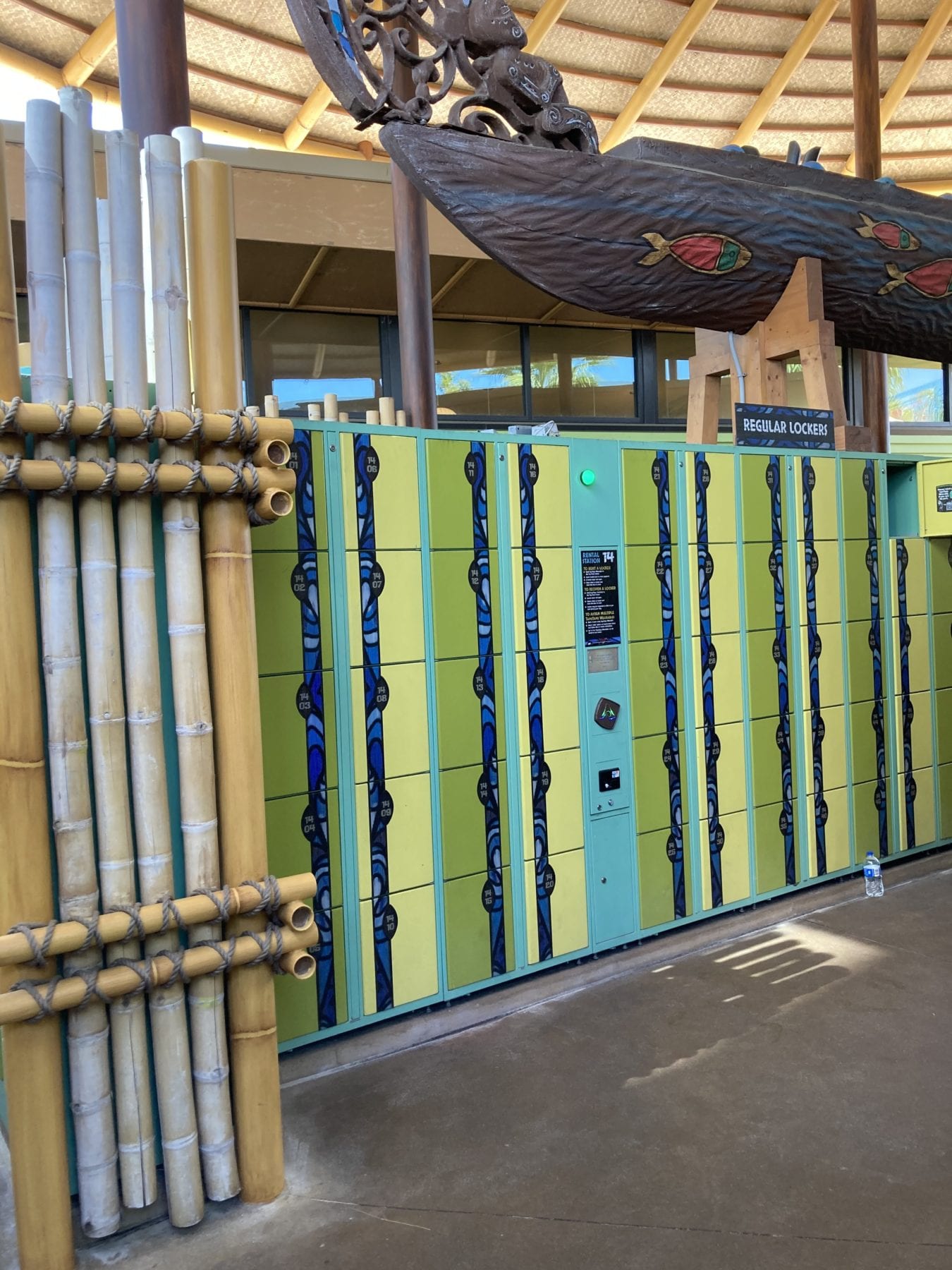 Lockers at Volcano Bay