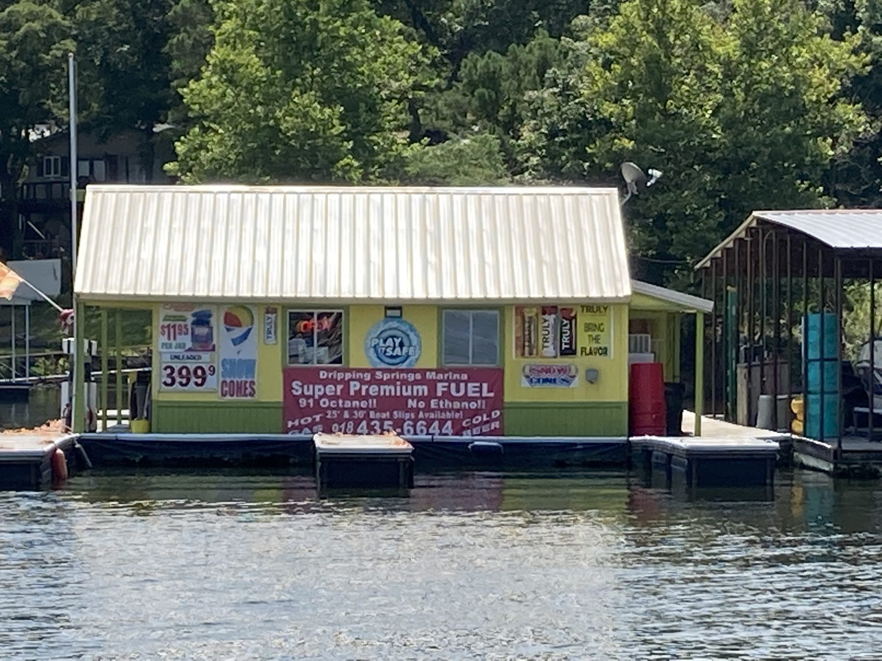 Snow Cone Stand on the Grand L:ake O'the Cherokee