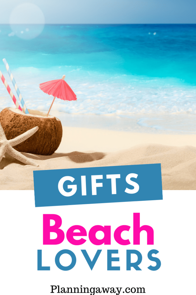 Gifts for beach lovers pin for Pinterest