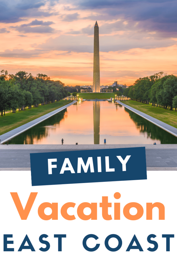 East Coast Family Vacation pin for pinterest