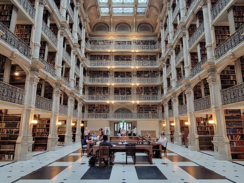 family vacation ideas for Balitmore Maryland Peabody Library