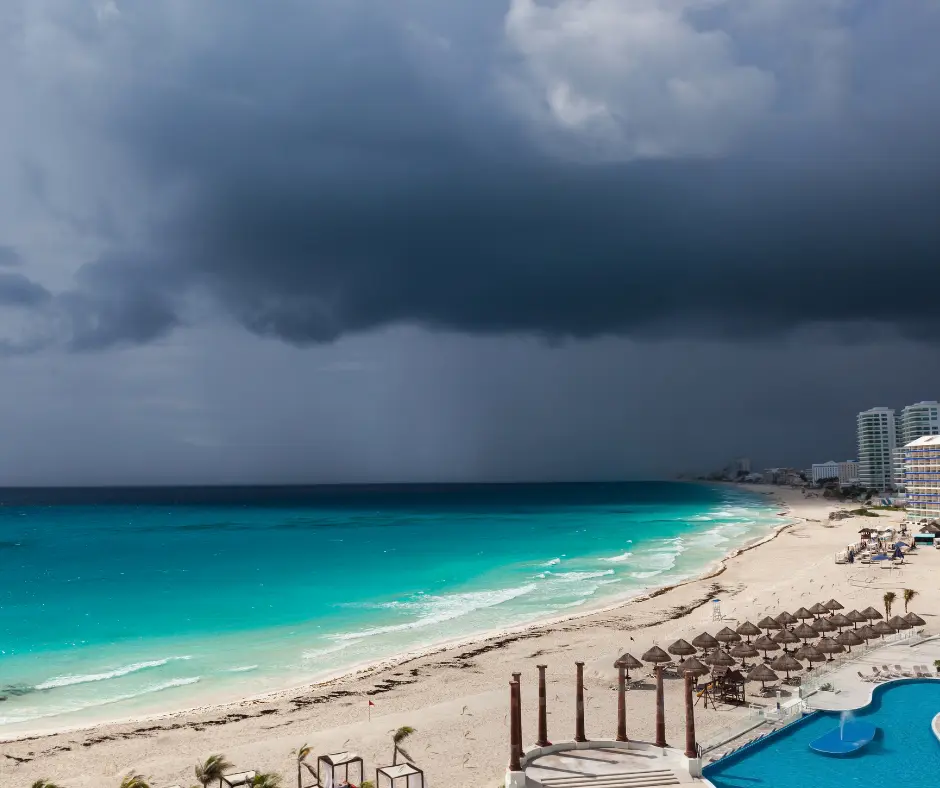 Pack rain gear for Cancun