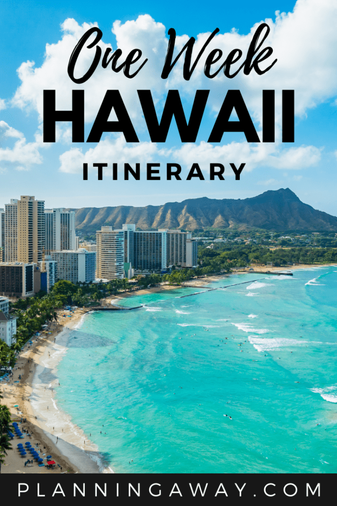 7 day Oahu Itineary pin for Pinterest