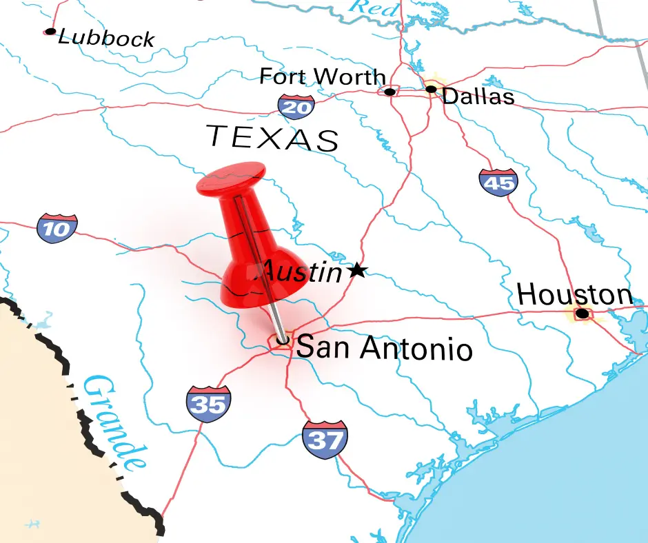 Where is San Antonio map