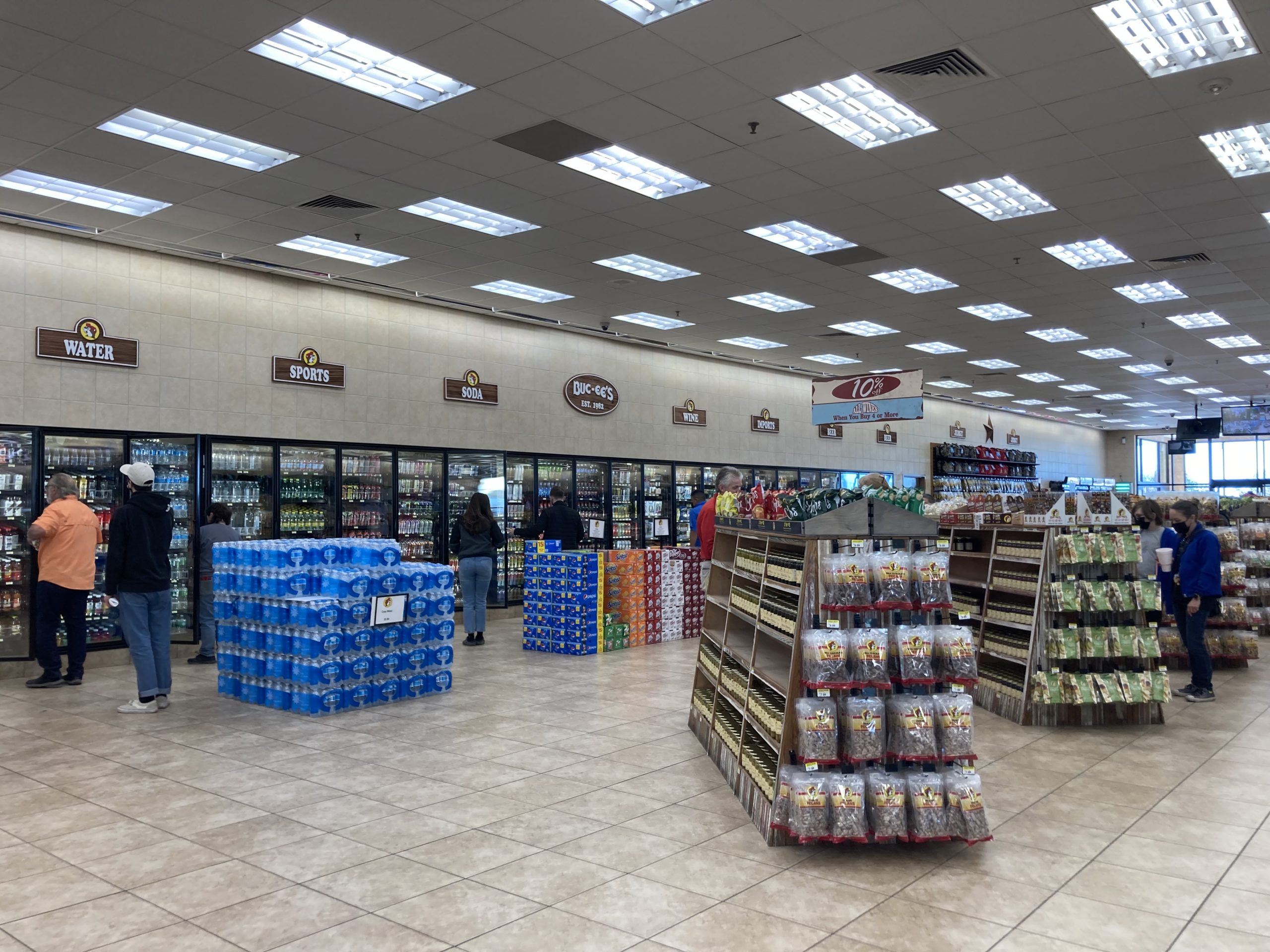 Inside of Buc-ee's Gas Station