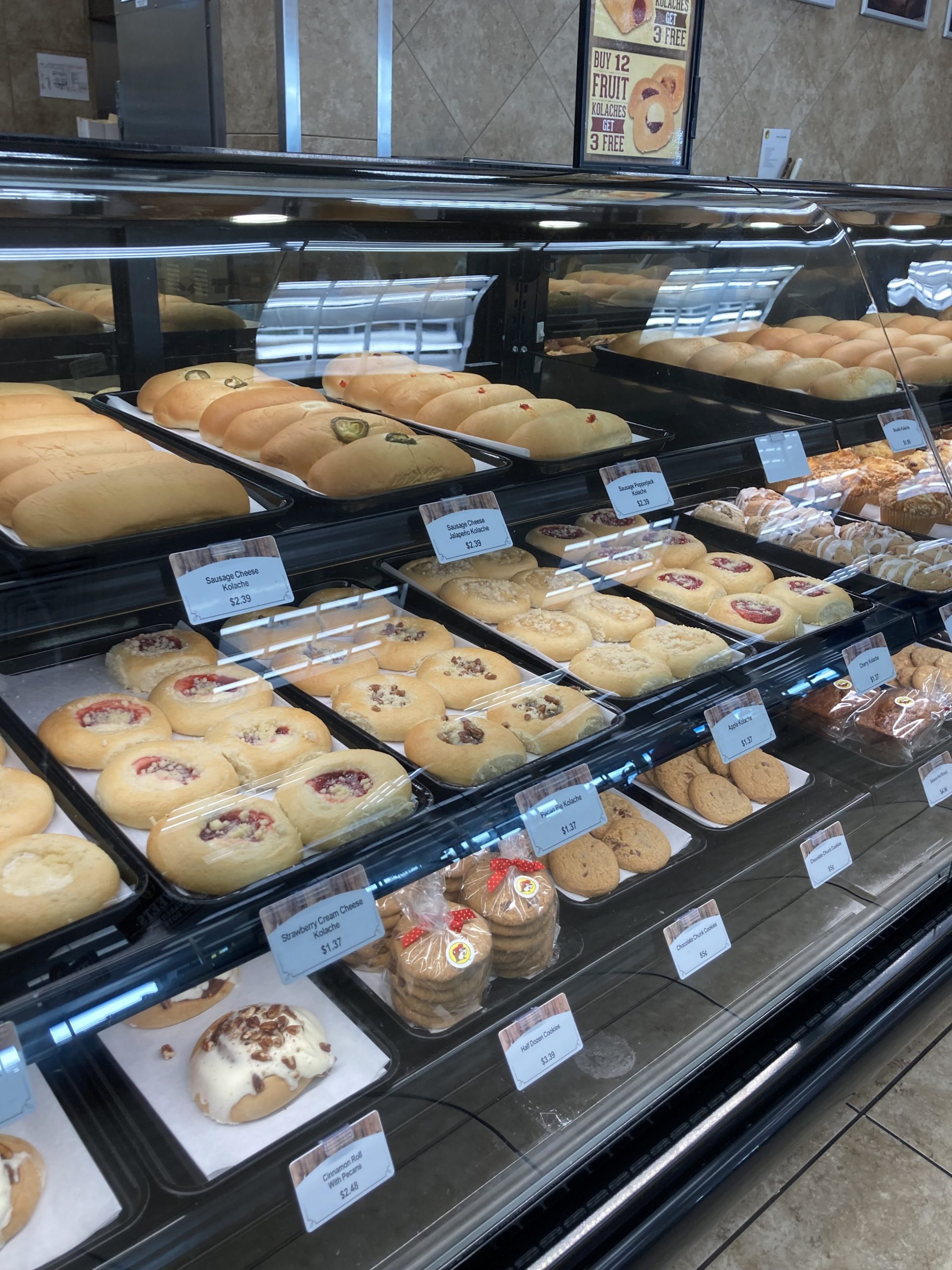 Kolaches at Buc-ee's