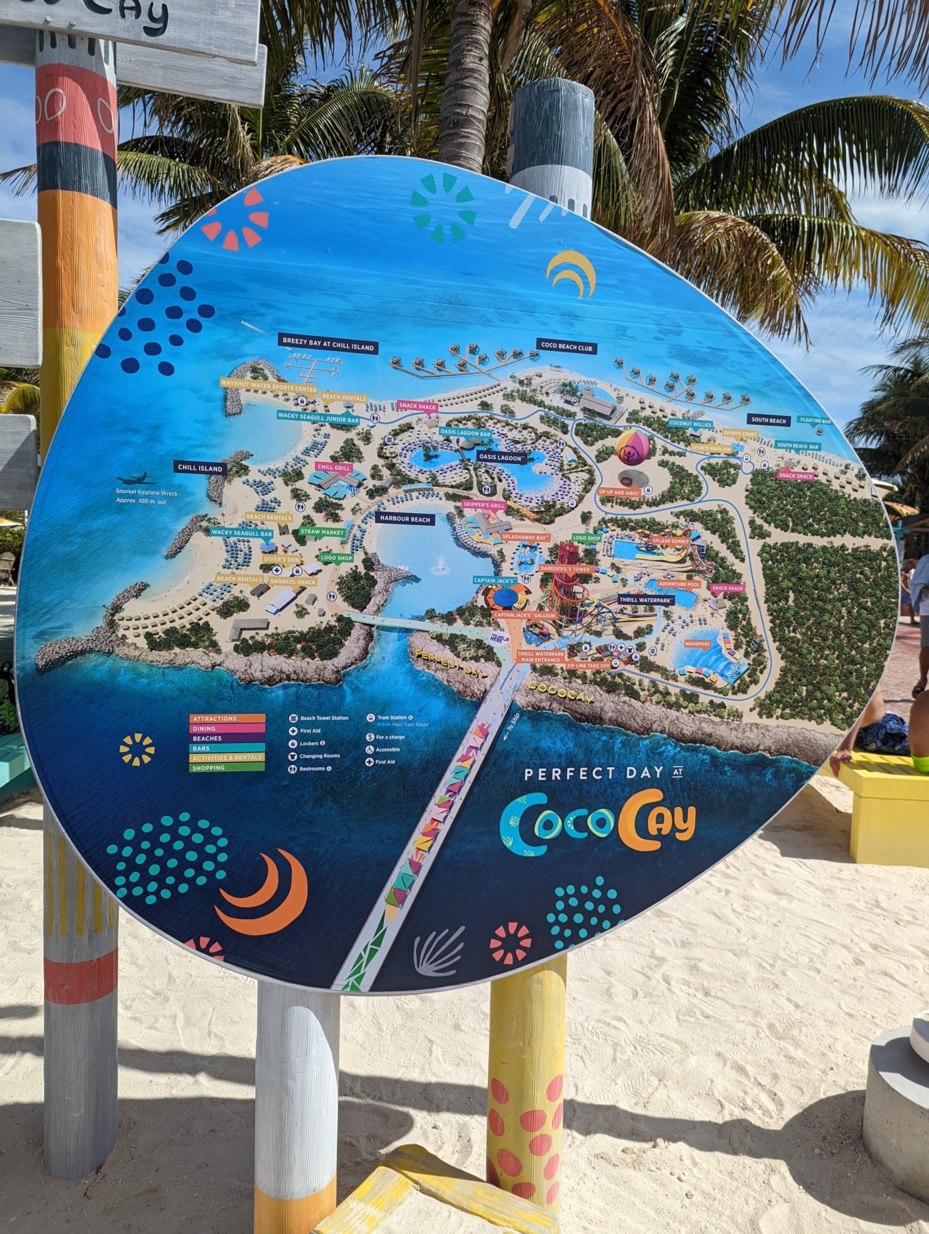 Map of Perfect Day at Cococay Bahamas