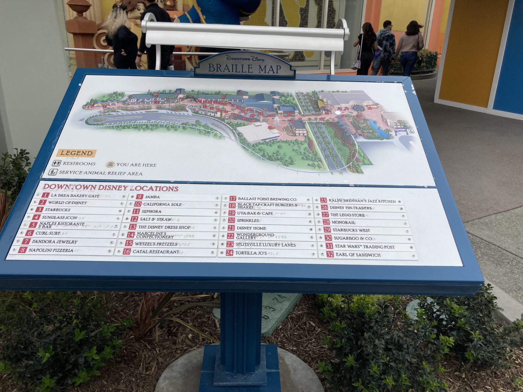 Thngs to do in Downtown Disney Map