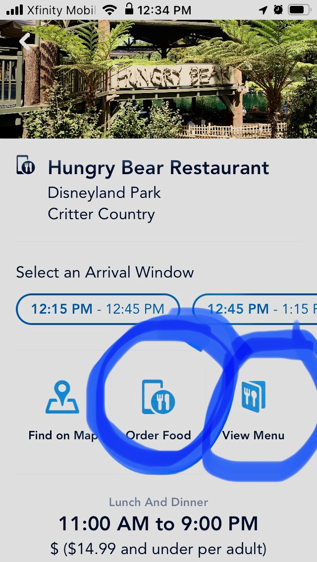 Using the Disney Moblie App to Buy a Disneyland Funnel Cake