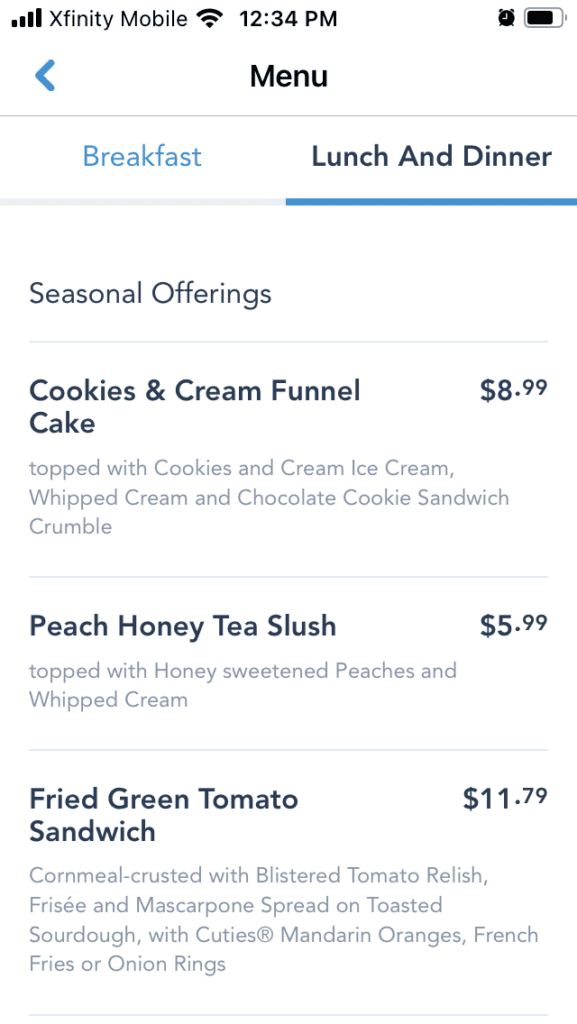 Cookies and Creme Disneyland Funnel Cake from app