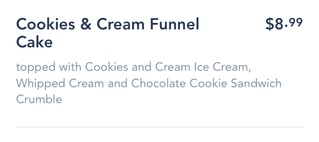 Cost of Disneyland Funnel Cake