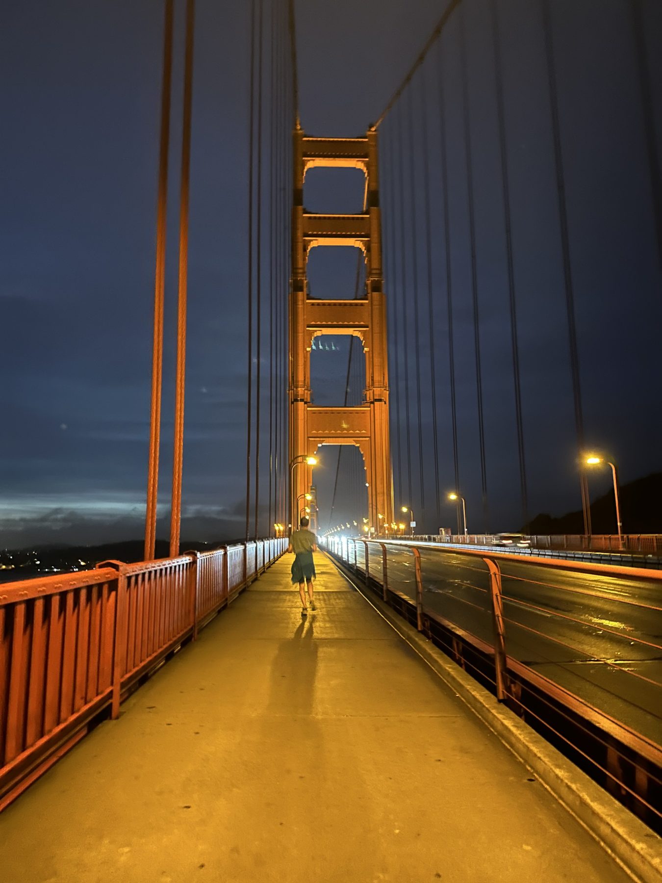 running the golden gate bridge