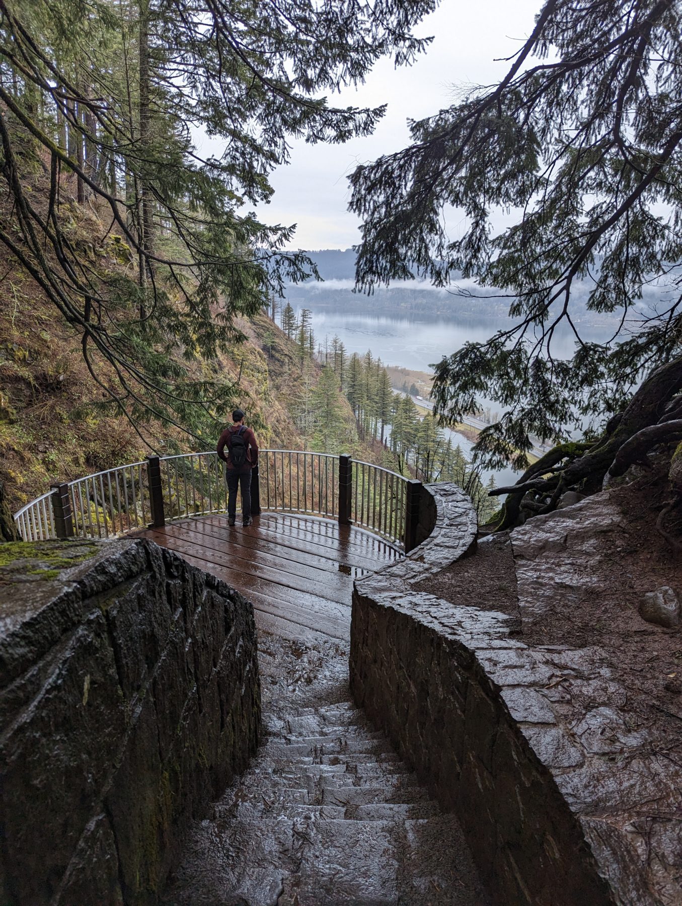 Multnomah Falls Hike - top side