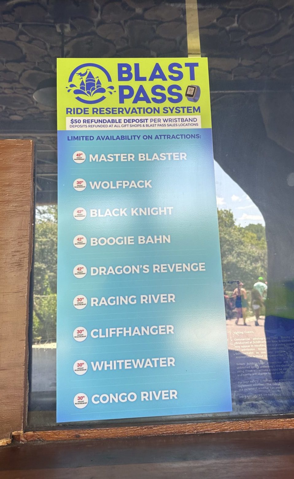 rides at schlitterbahn Blast Pass