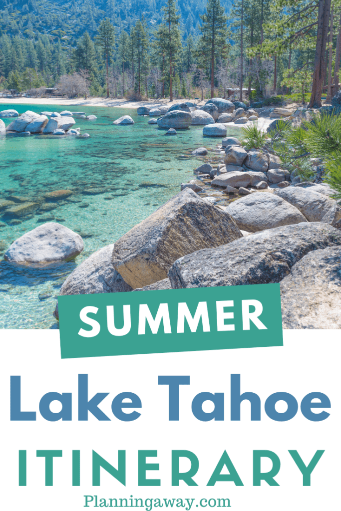 Summer Lake Tahoe Itinerary Pin for Pinterest