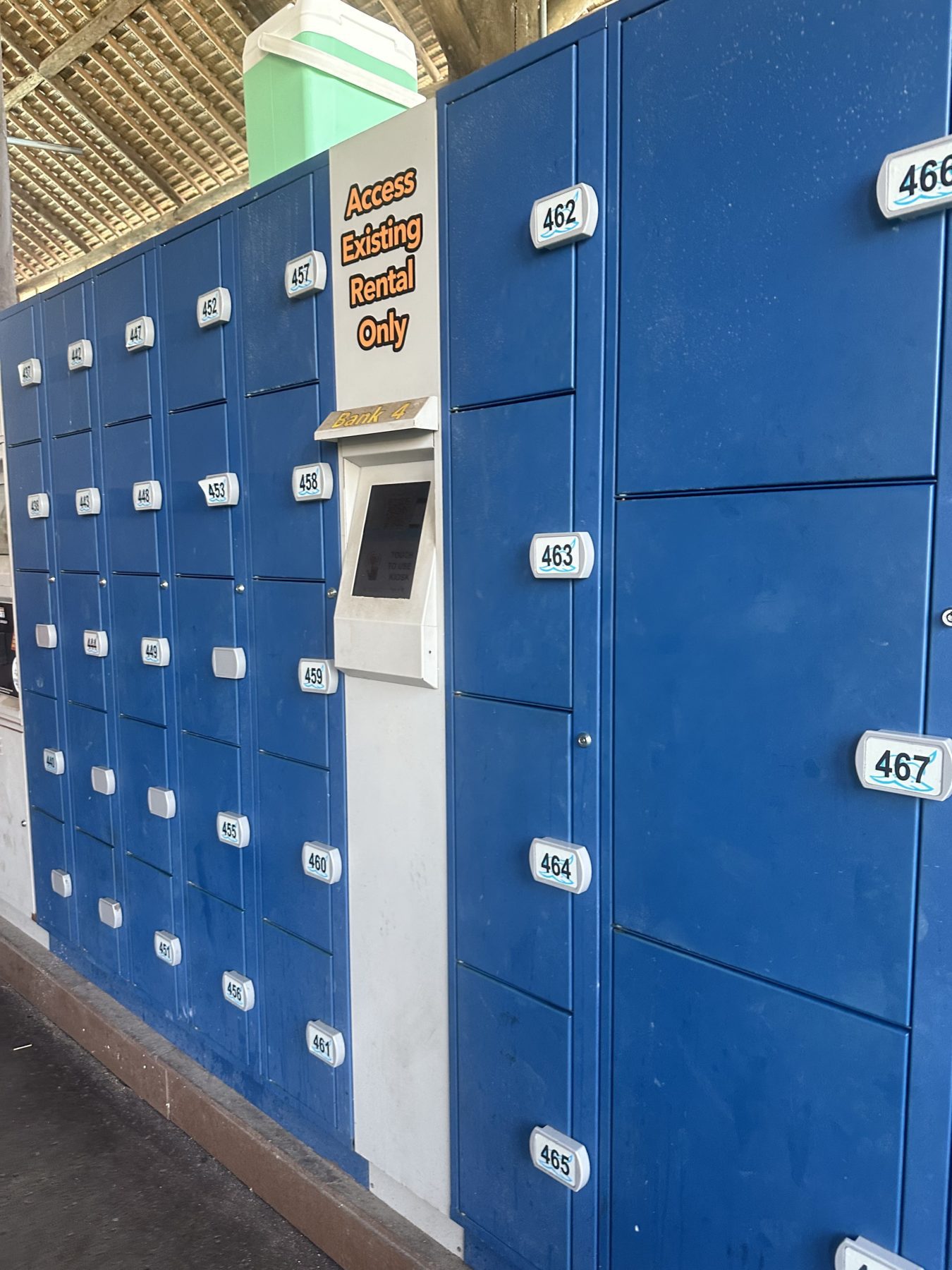 Lockers at Schliterbahn Galveston