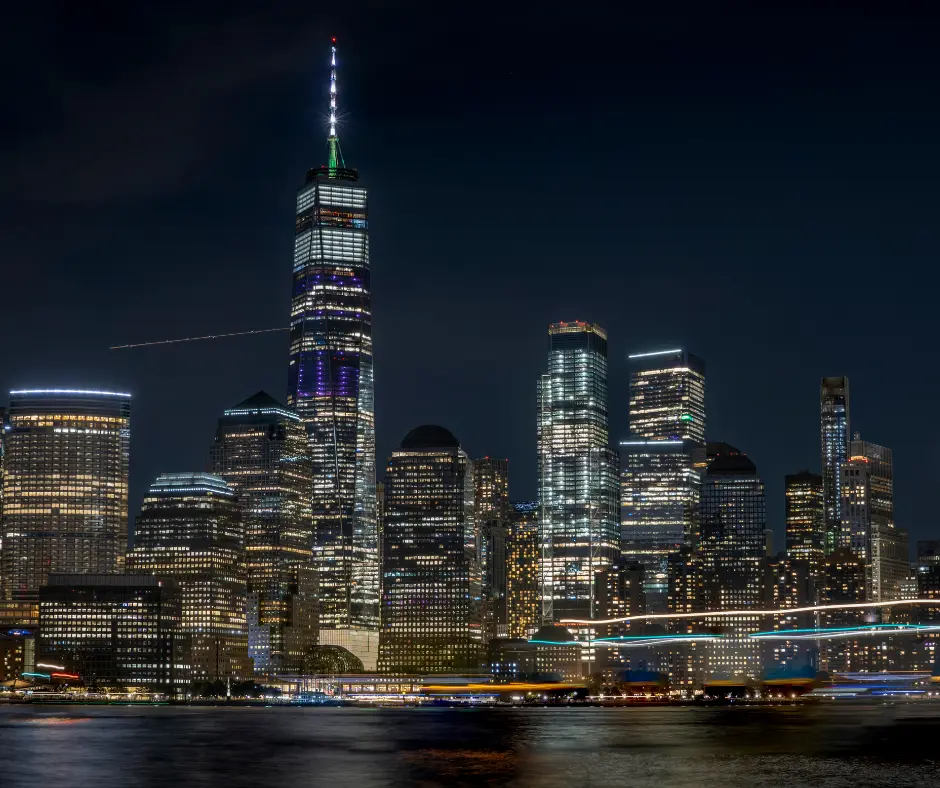 evening in NYC skyline