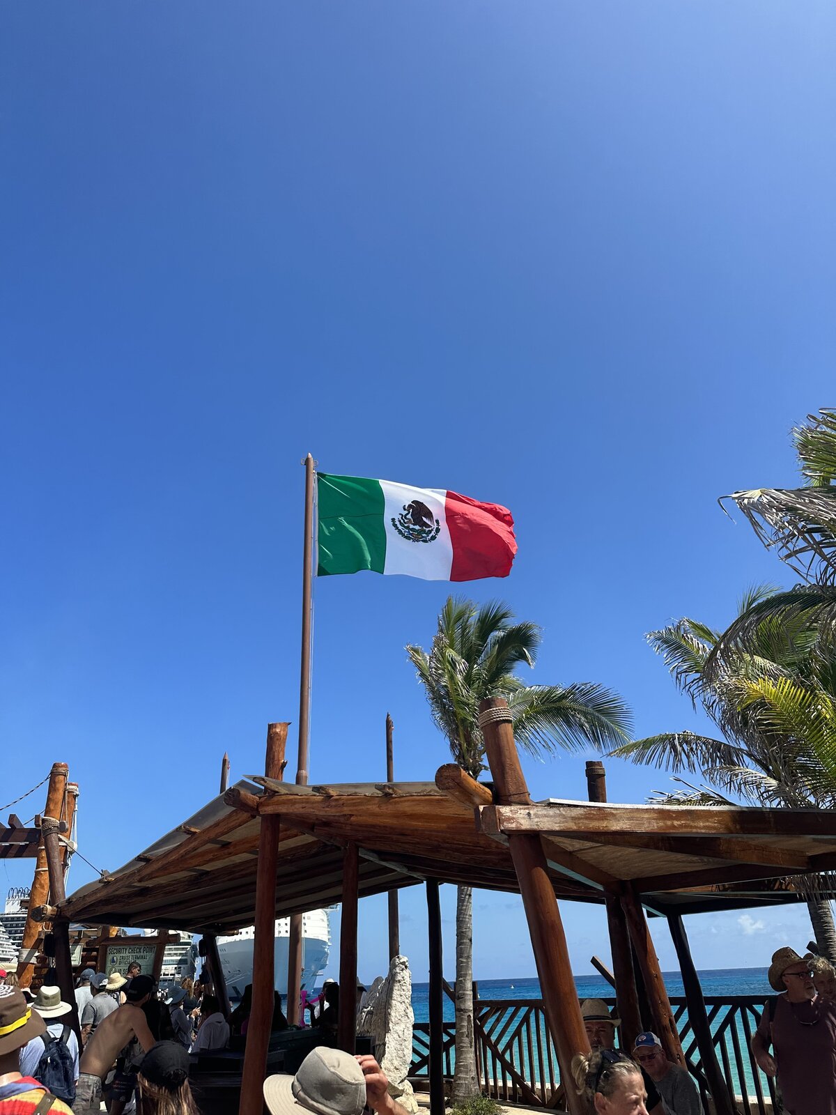 Costa Maya Cruise Port - Mexican Flag
