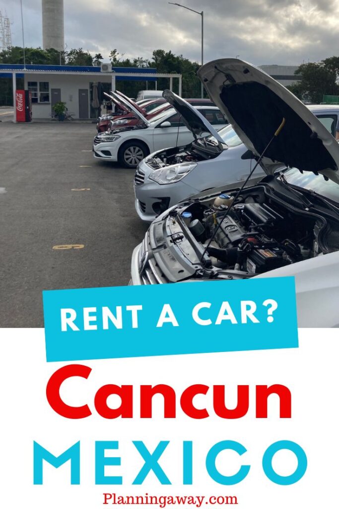 Renting a car in Cancun Pin for Pinterest