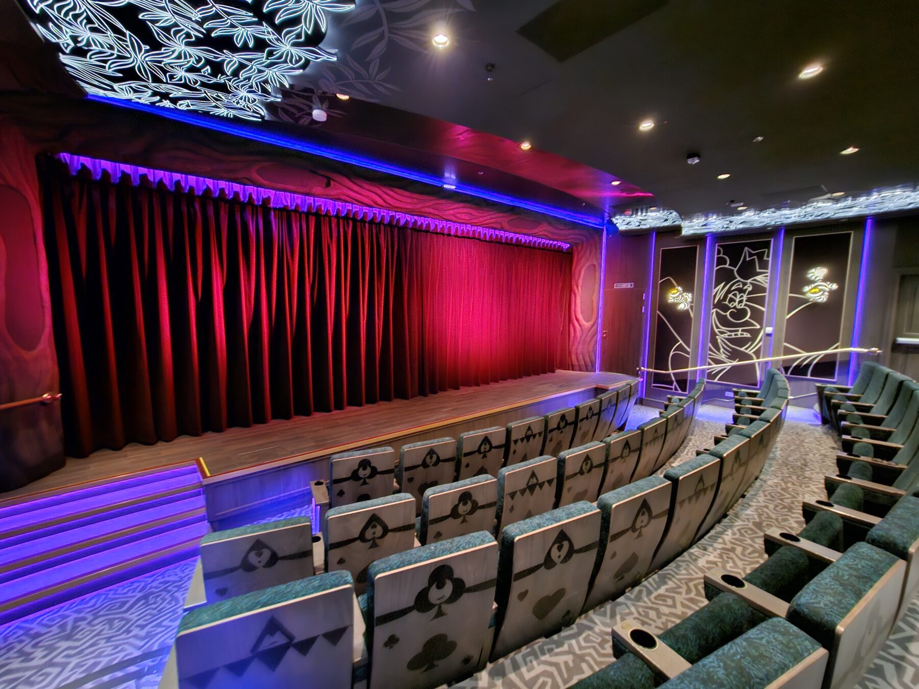 The Wonderland and Neverland Cinema on the Disney Wish Cruise Ship