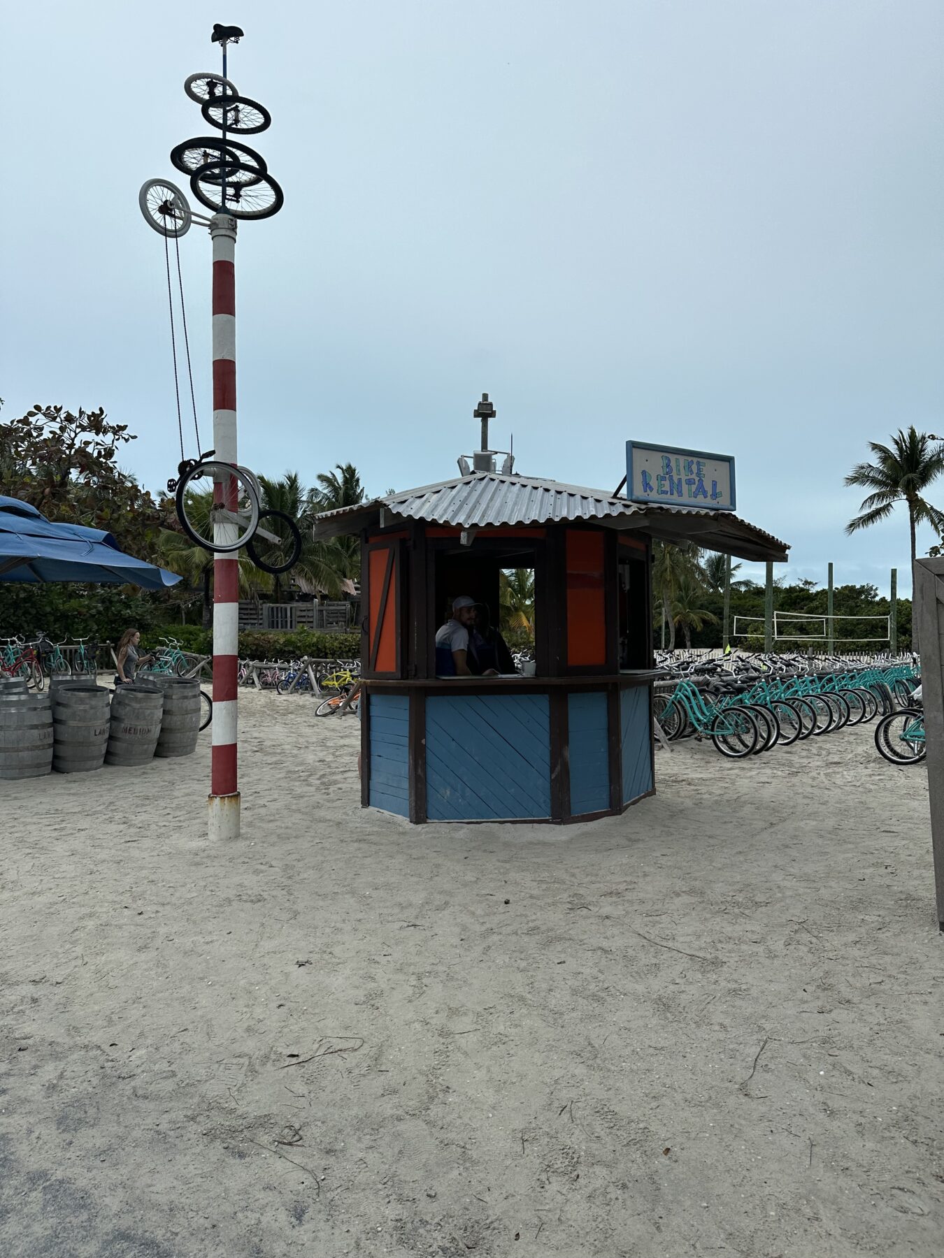 biking on Castaway Cay