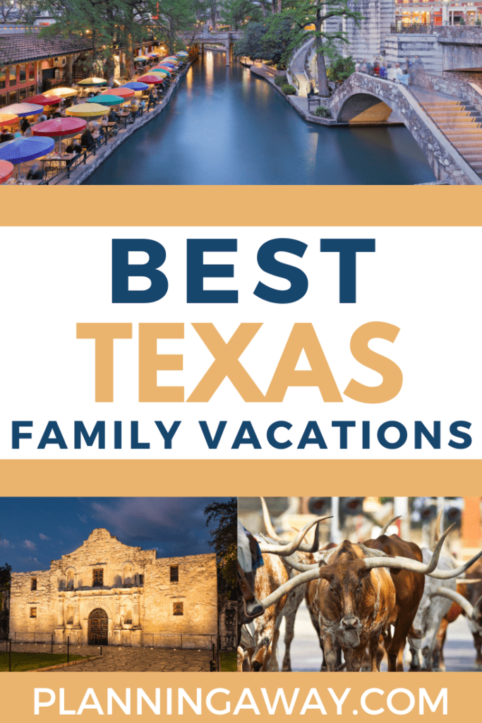 Texas getaways for families pin for Pinterest