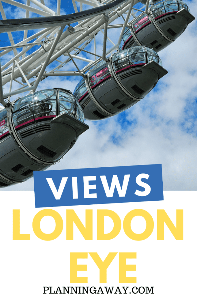 Views from the London Eye pin for Pinterest