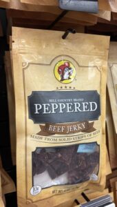 Bucees snacks -peppered Jerkey 