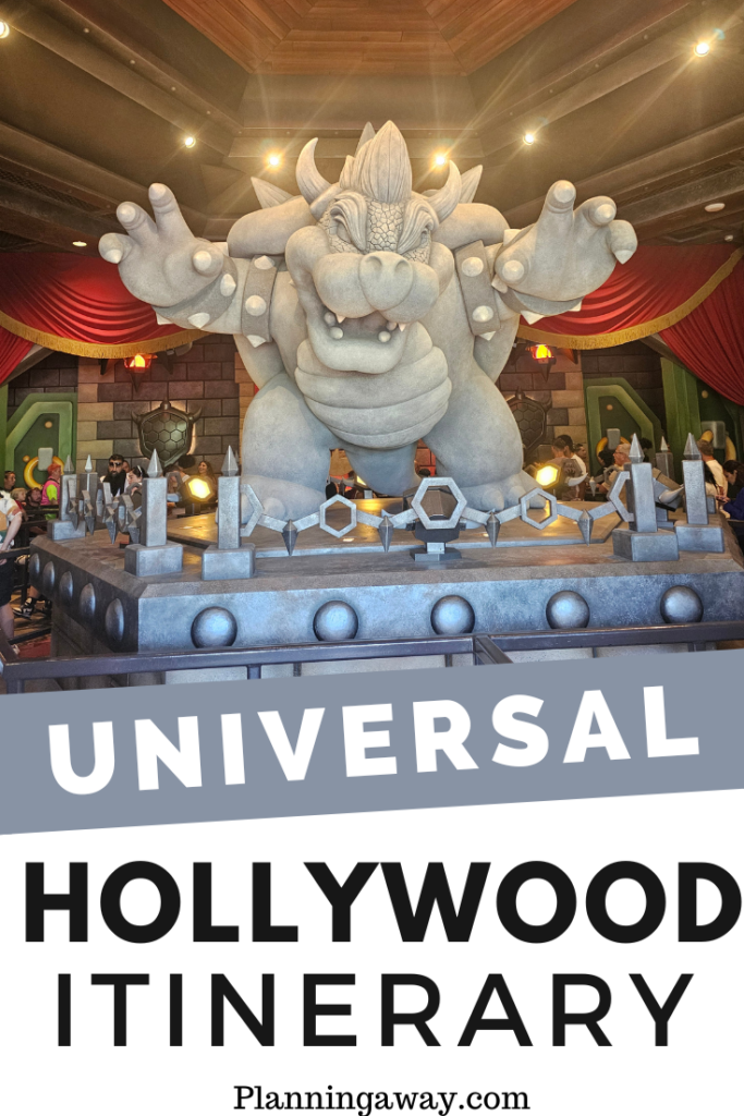 Universal Studios Hollywood one day itinerary pin for Pinterest