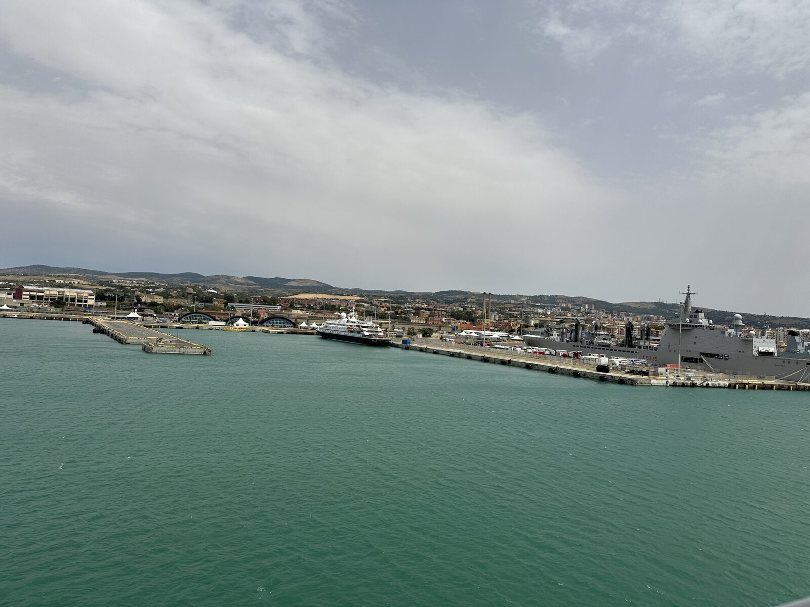 Rome Port of Civitavecchia view from ship