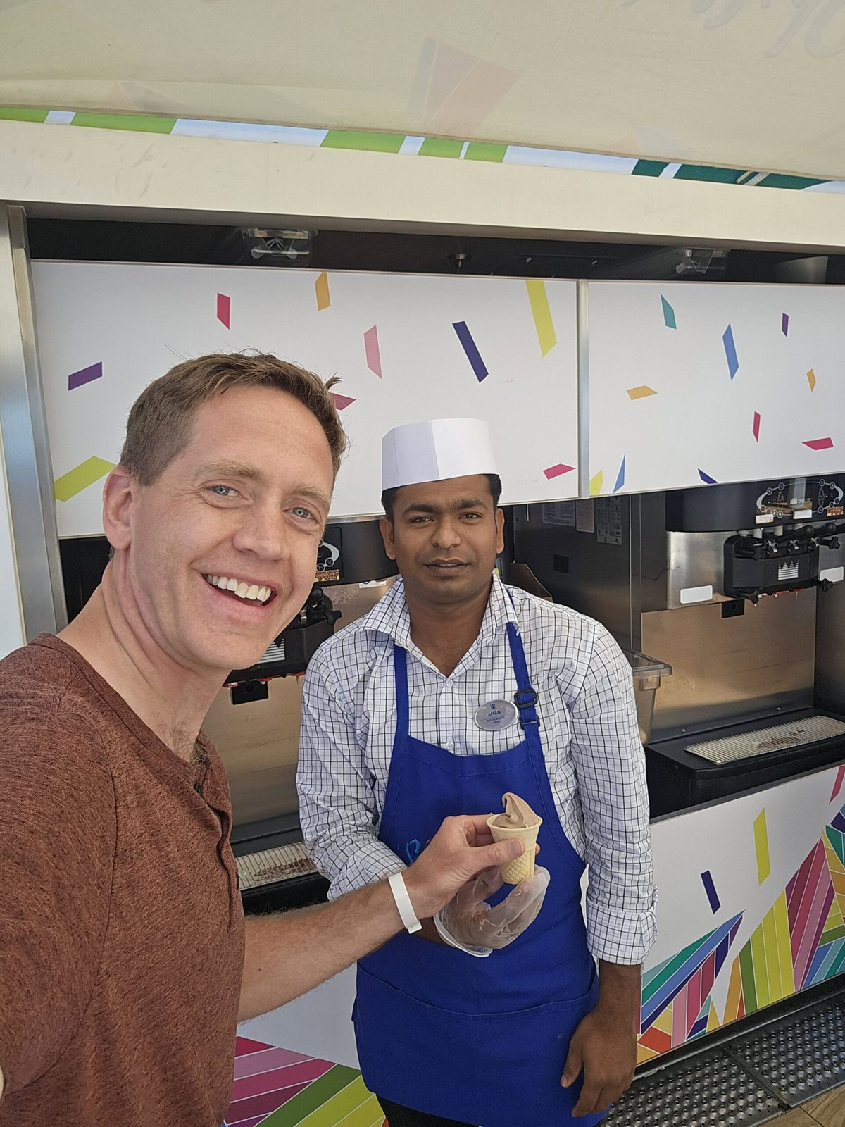 Ice cream on a cruise ship