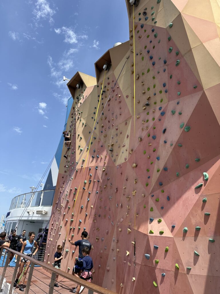 The Rock Climbing Wall on Odyssey of the Seas Cruise Ship