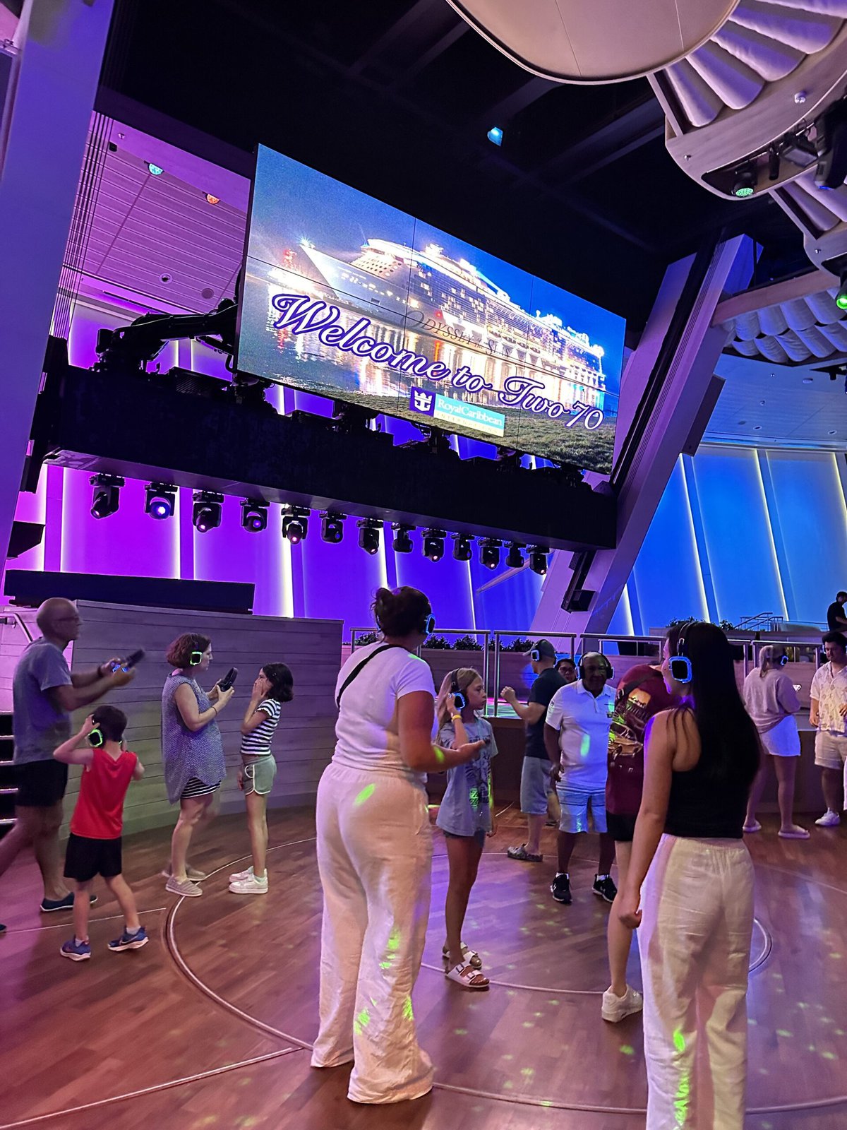 Silent dance party on the Odyssey of the Seas