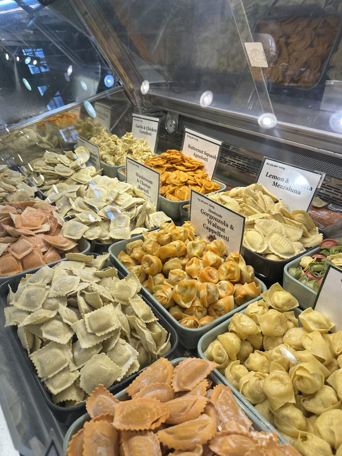 Zaras Granville Island Pasta options
