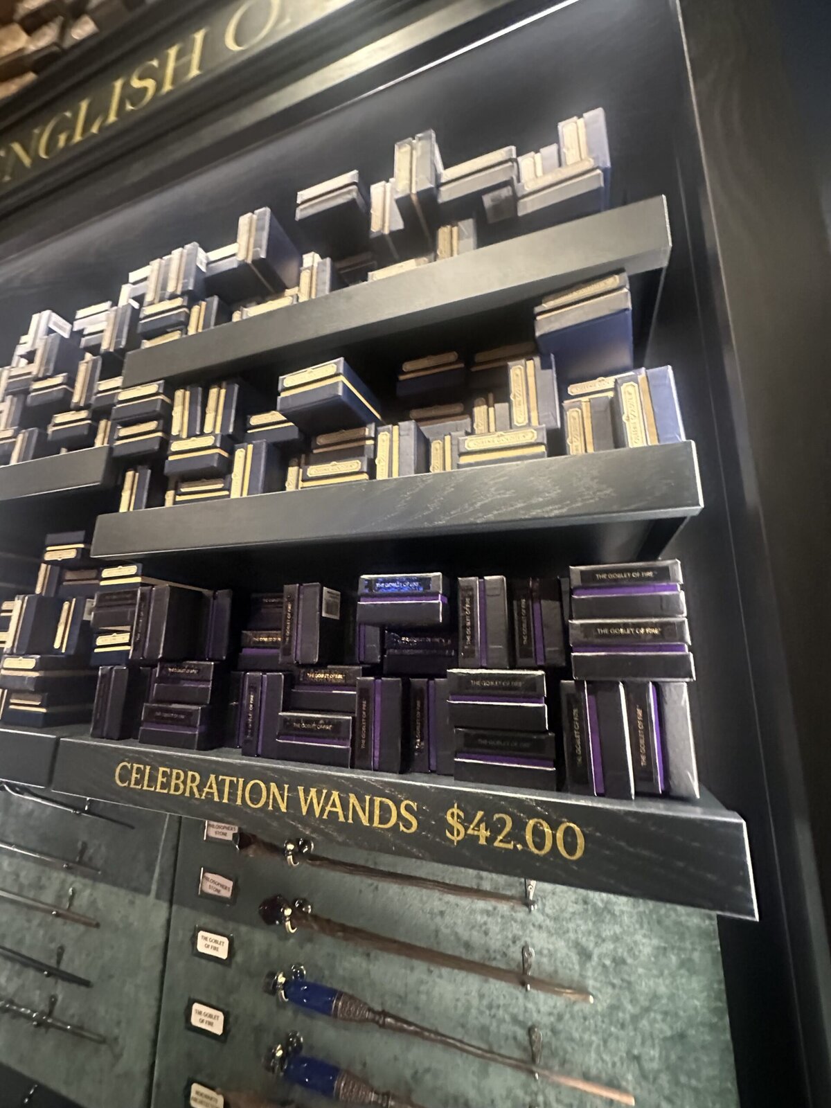 Wands at Harry Potter Store Chicago