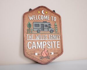 Campsite sign