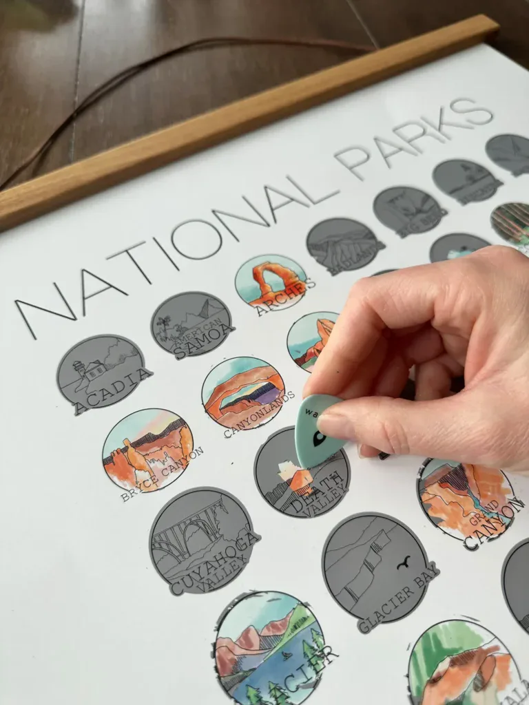 National Park Scratch off Map