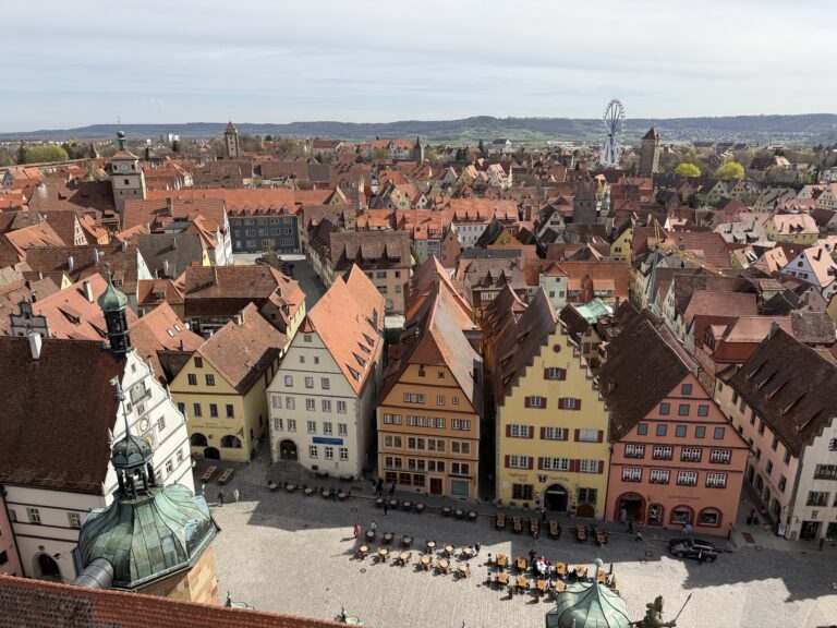 Rothenburg de ob tauber Germany ariel view