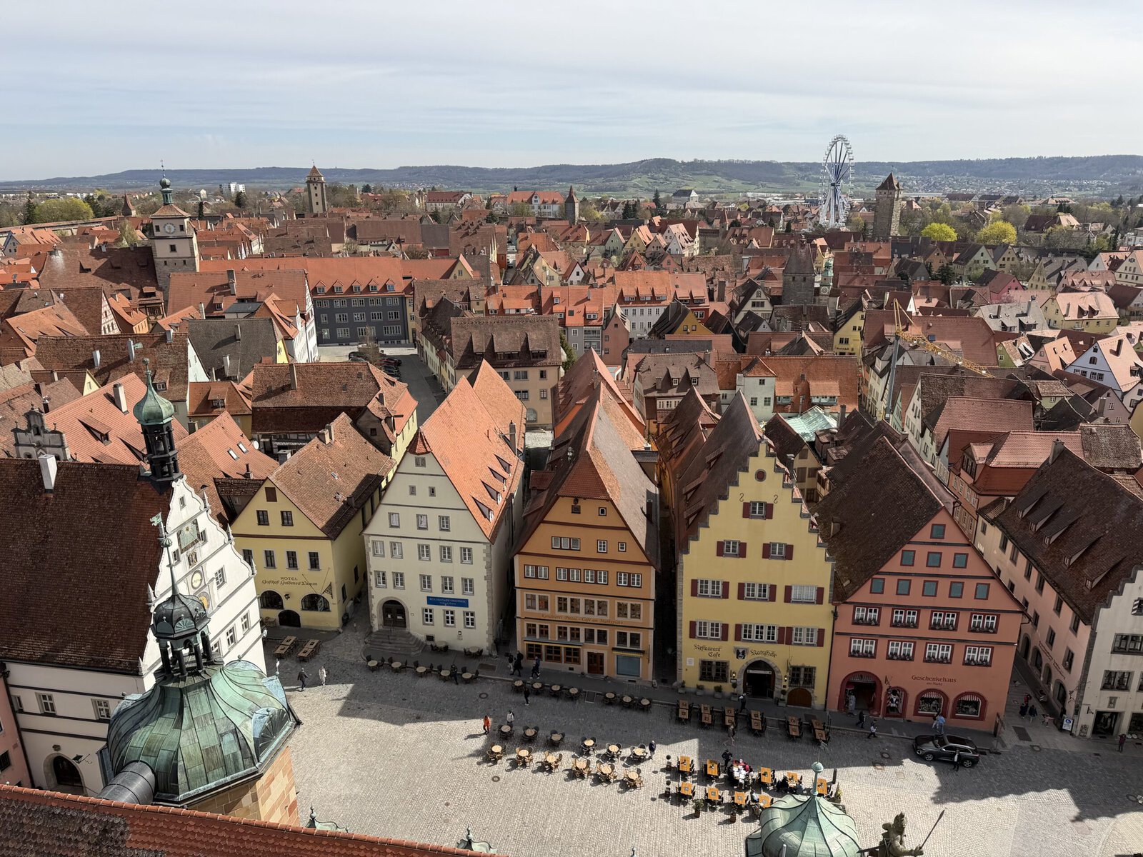 Rothenburg de ob tauber Germany ariel view